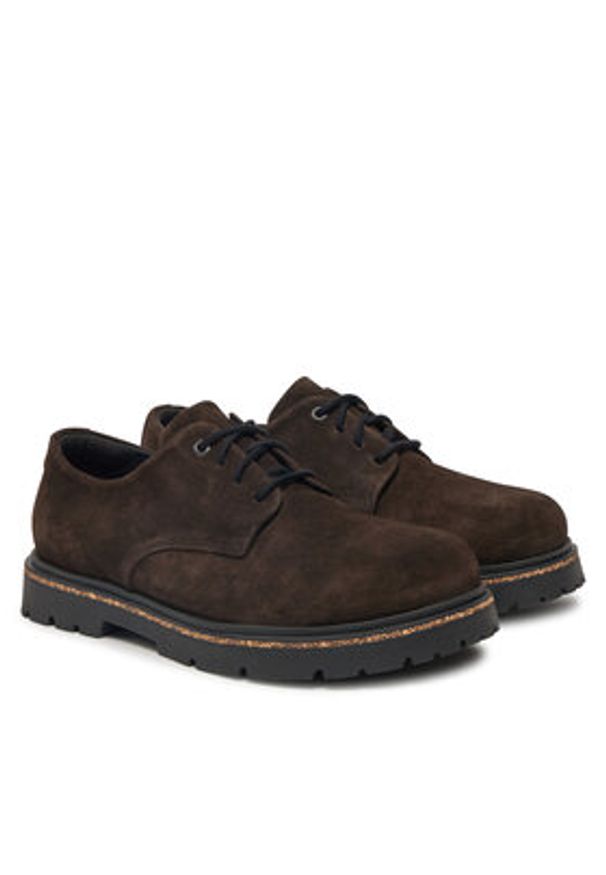 Birkenstock Półbuty Highwood Lace Low 1029609 Brązowy. Kolor: brązowy. Materiał: skóra, zamsz
