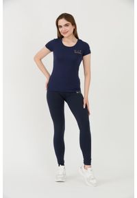 EA7 Emporio Armani - EA7 Granatowy damski t-shirt, Rozmiar M. Kolor: niebieski #2