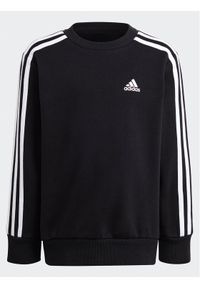 Adidas - adidas Bluza Essentials 3-Stripes Crewneck Sweatshirt IC9134 Czarny Regular Fit. Kolor: czarny. Materiał: bawełna #1