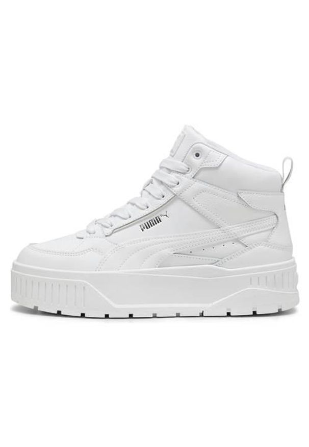 Buty do chodzenia damskie Puma Karmen Ii Idol Mid. Kolor: biały, wielokolorowy. Materiał: materiał, syntetyk. Szerokość cholewki: normalna. Sport: turystyka piesza