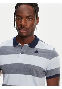 Robe di Kappa Polo Ming 64126KW Niebieski Slim Fit. Typ kołnierza: polo. Kolor: niebieski. Materiał: bawełna #4