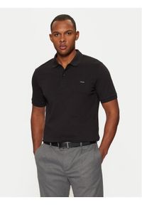 Calvin Klein Polo K10K111196 Czarny Slim Fit. Typ kołnierza: polo. Kolor: czarny. Materiał: bawełna