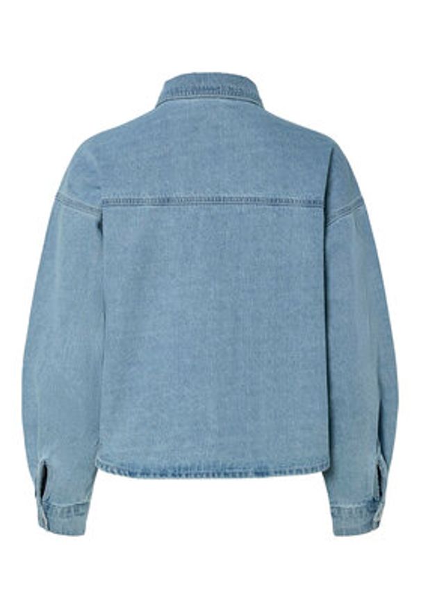 Pieces Kurtka jeansowa Tamra 17157410 Niebieski Regular Fit. Kolor: niebieski. Materiał: bawełna