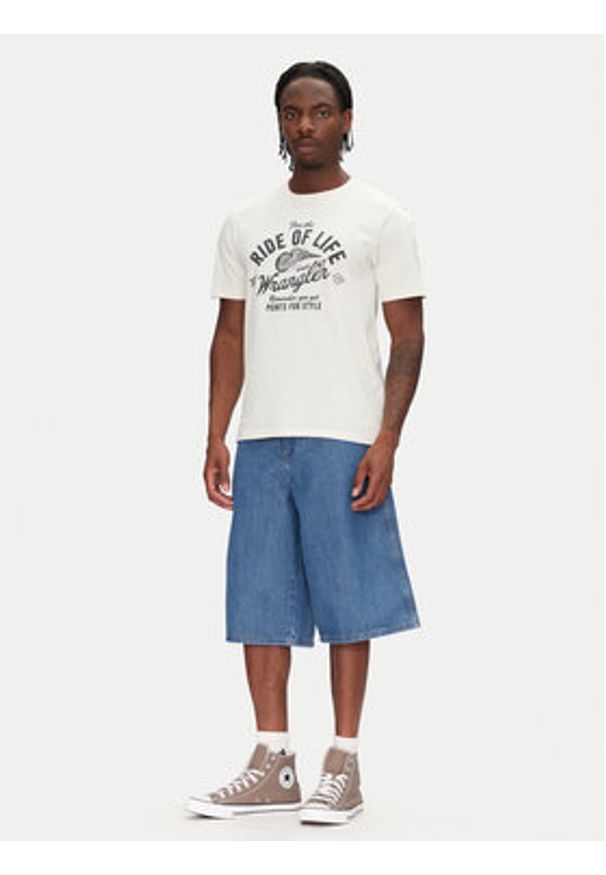 Wrangler Szorty jeansowe Jort 112362509 Niebieski Oversize. Kolor: niebieski. Materiał: bawełna