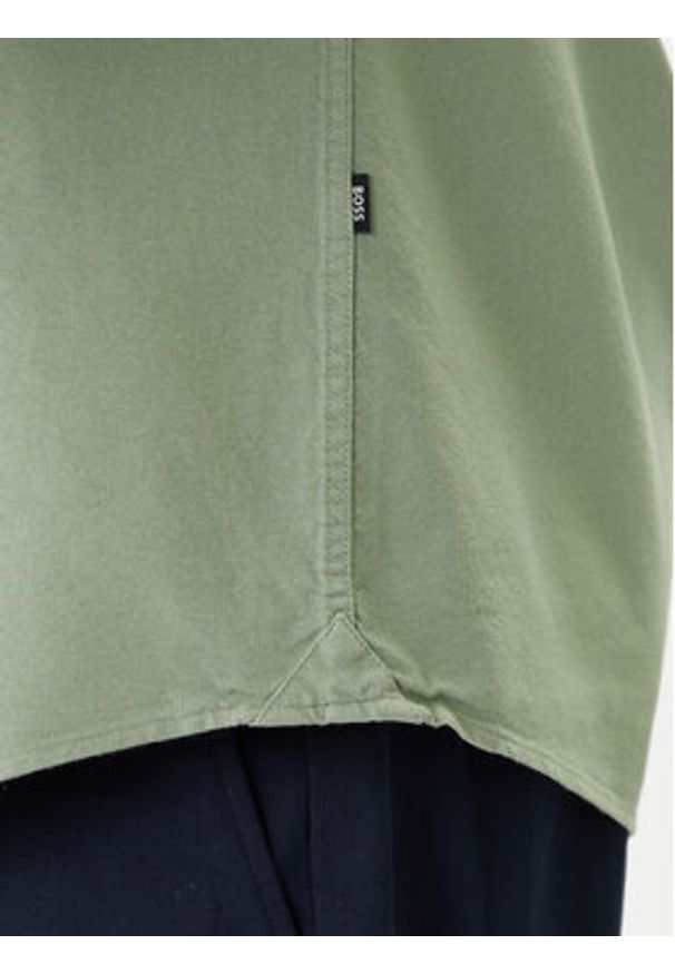 BOSS Koszula H-Roan 50555920 Zielony Slim Fit. Kolor: zielony. Materiał: bawełna
