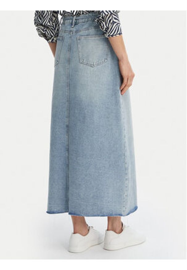 Vero Moda Spódnica jeansowa Wien 10341834 Niebieski Regular Fit. Kolor: niebieski. Materiał: bawełna