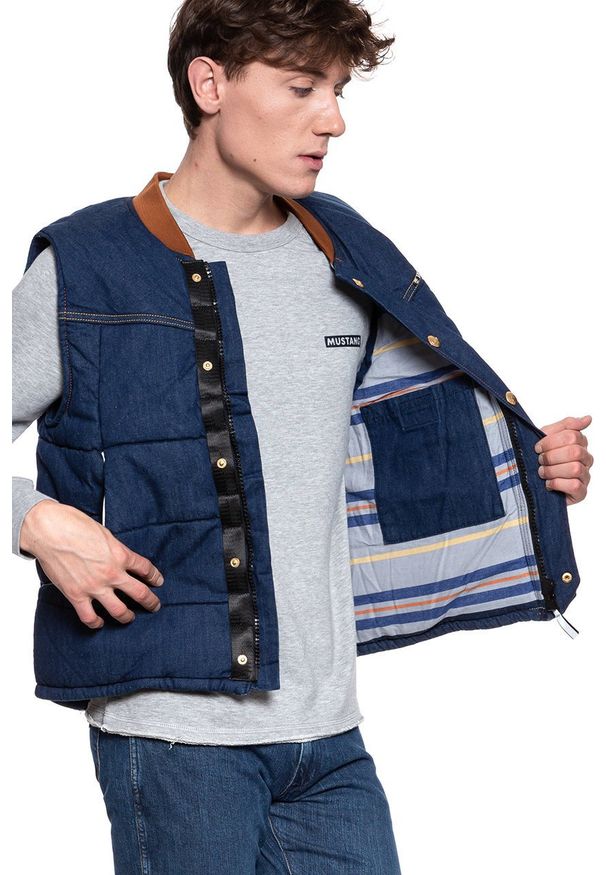 Lee - MĘSKI BEZRĘKAWNIK LEE PADDED VEST RINSE L87MGT36 112122932. Długość rękawa: bez rękawów