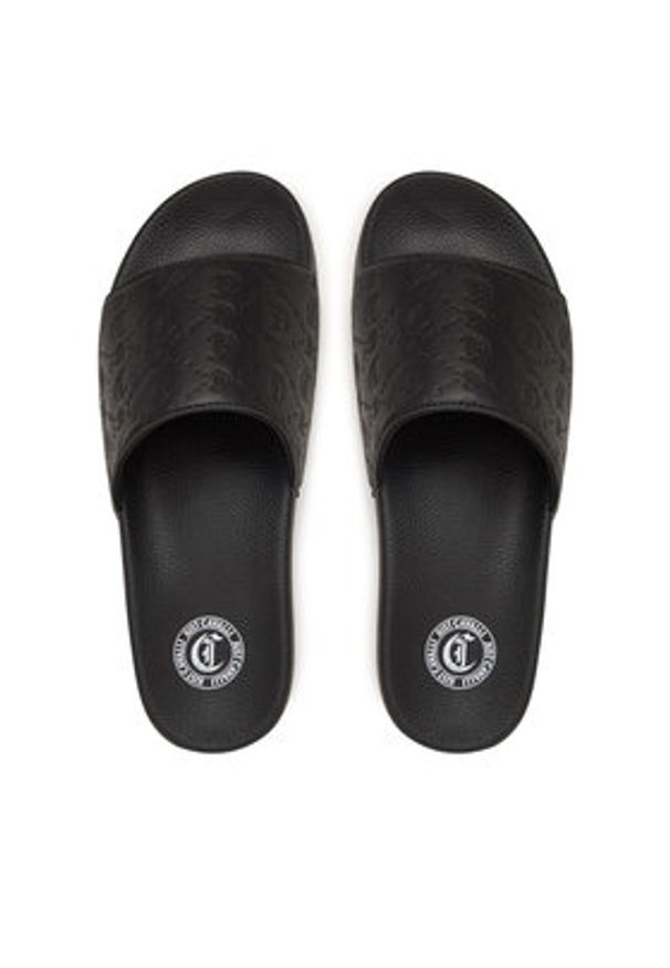 Just Cavalli Klapki 78QA3SZ5 Czarny. Kolor: czarny. Materiał: syntetyk