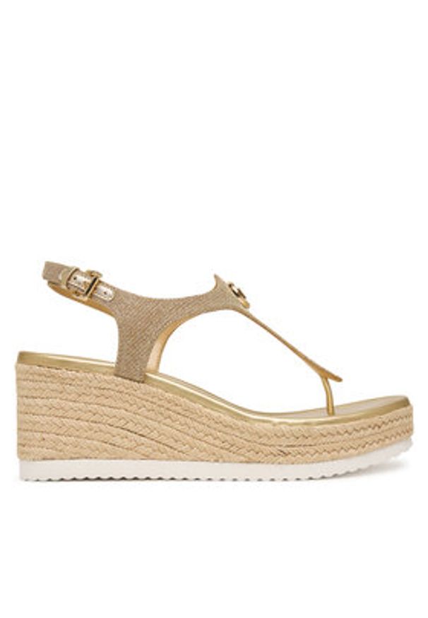 MICHAEL Michael Kors Espadryle Val Thong Wedge 40S6VAMS1D Złoty. Kolor: złoty. Materiał: skóra