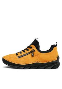 Rieker Sneakersy 55073-68 Żółty. Kolor: żółty. Materiał: skóra #4