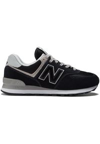 Buty męskie New Balance ML574EVB - czarne. Okazja: na co dzień. Kolor: czarny. Materiał: zamsz, materiał, guma, syntetyk. Szerokość cholewki: normalna. Model: New Balance 574