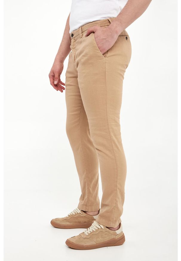 Karl Lagerfeld - Spodnie męskie lniane KARL LAGERFELD. Materiał: len