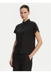Calvin Klein Koszula K20K208322 Czarny Regular Fit. Kolor: czarny. Materiał: len, lyocell