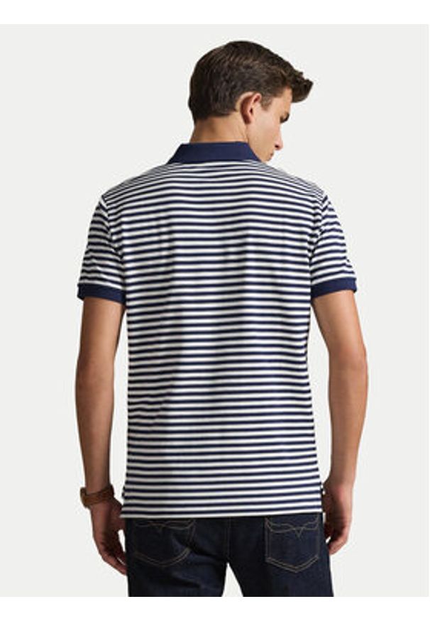Polo Ralph Lauren Polo 710956682500 Granatowy Slim Fit. Typ kołnierza: polo. Kolor: niebieski. Materiał: bawełna
