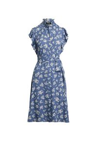 Lauren Ralph Lauren - LAUREN RALPH LAUREN Sukienka koszulowa 200970726001 Niebieski Regular Fit. Kolor: niebieski. Materiał: syntetyk. Typ sukienki: koszulowe
