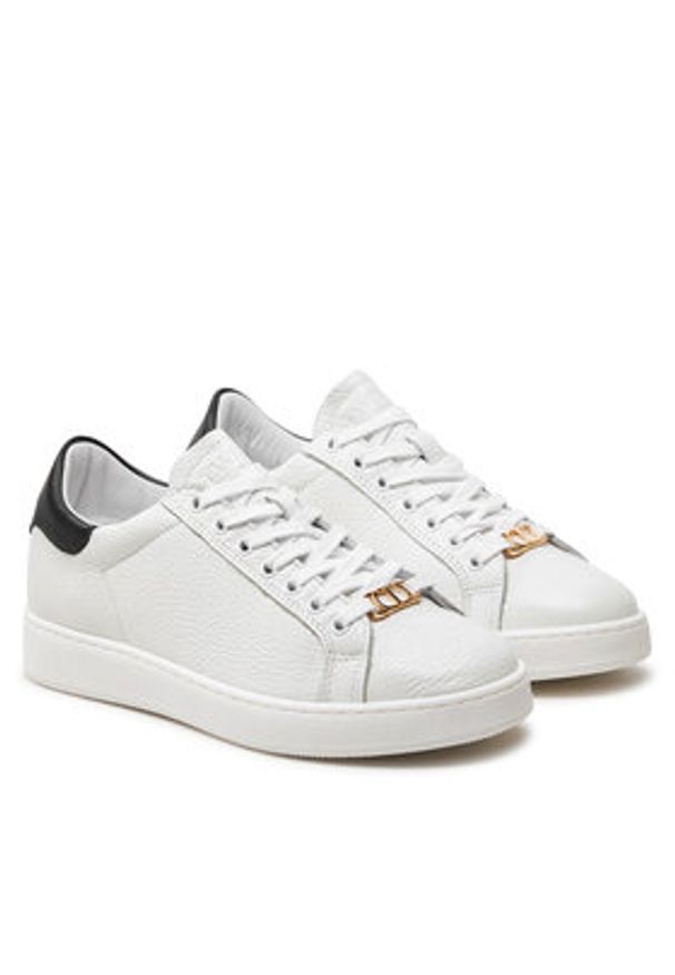 TwinSet - TWINSET Sneakersy 242TCP012 Biały. Kolor: biały. Materiał: skóra