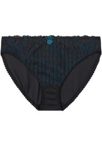 bonprix - Figi z delikatną koronką. Kolor: czarny. Materiał: koronka. Wzór: gładki, koronka #1