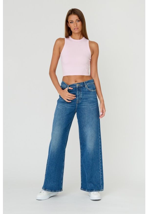 7 FOR ALL MANKIND Granatowe jeansy damskie Zoey Explorer, Rozmiar 25. Kolor: niebieski
