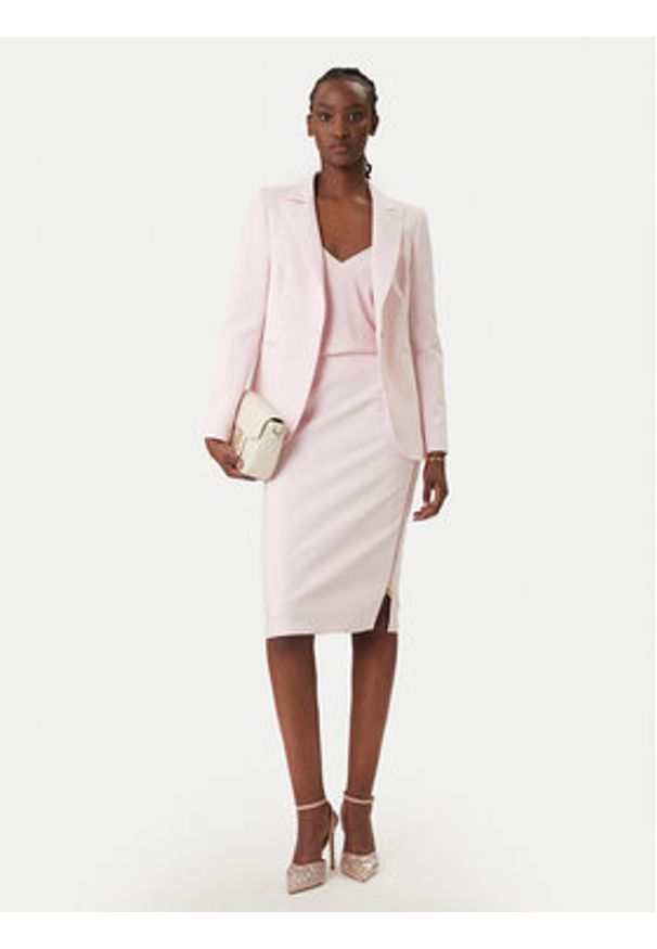 Rinascimento Spódnica ołówkowa CFC0127985003 Różowy Slim Fit. Kolor: różowy. Materiał: syntetyk