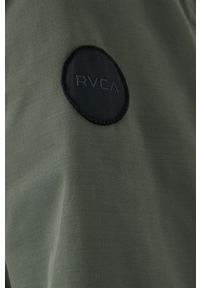 RVCA Parka męska kolor zielony przejściowa. Okazja: na co dzień. Typ kołnierza: kaptur. Kolor: zielony. Materiał: tkanina. Wzór: gładki. Styl: casual #3