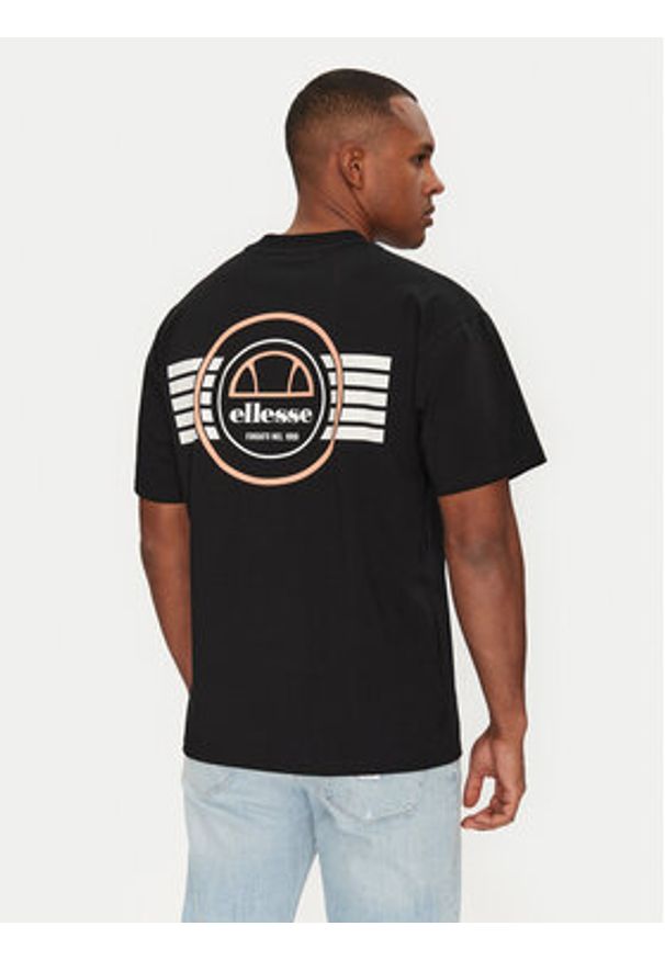 Ellesse T-Shirt Duomo SHZ21889 Czarny Relaxed Fit. Kolor: czarny. Materiał: bawełna