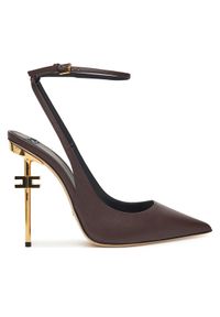 Elisabetta Franchi Sandały SA-26B-51E2 Brązowy. Kolor: brązowy. Materiał: skóra