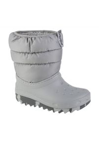 Buty Crocs Classic Neo Puff Boot 207684-007 szare. Wysokość cholewki: przed kolano. Kolor: szary. Materiał: guma, syntetyk. Szerokość cholewki: normalna #1