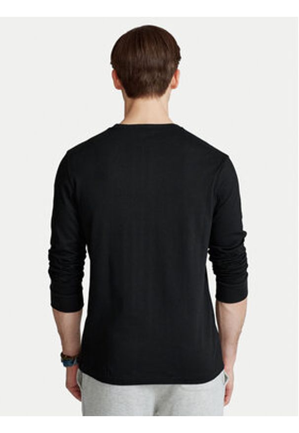 Polo Ralph Lauren Longsleeve Classics 710671468001 Czarny Custom Slim Fit. Typ kołnierza: polo. Kolor: czarny. Materiał: bawełna. Długość rękawa: długi rękaw