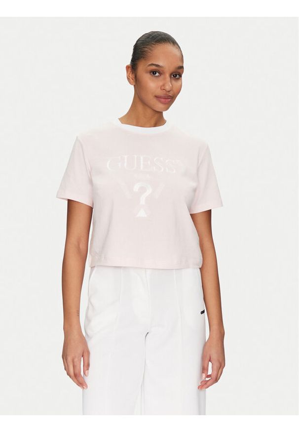 Guess T-Shirt V5GI18 I3Z14 Różowy Boxy Fit. Kolor: różowy. Materiał: bawełna