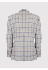 Pako Lorente - PAKO LORENTE – Beżowa marynarka garniturowa w kratę. Okazja: na ślub cywilny, na wesele. Kolor: beżowy. Materiał: poliester, elastan, wiskoza #6