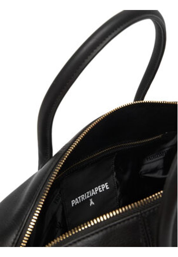 Patrizia Pepe Torebka 2B0145/L162-K103 Czarny. Kolor: czarny. Materiał: skórzane