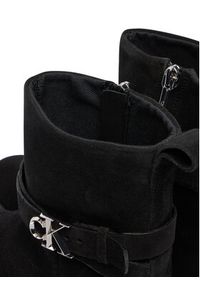 Calvin Klein Botki Ankle Boot W/ Metal Logo Sue HW0HW02664 Czarny. Kolor: czarny. Materiał: zamsz, skóra