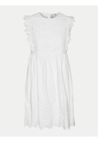 YAS Sukienka letnia Simma 26033548 Biały Regular Fit. Kolor: biały. Materiał: bawełna. Sezon: lato #1