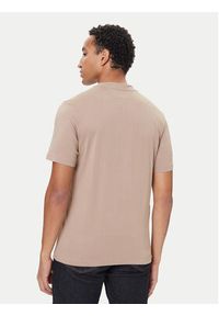 TOMMY HILFIGER - Tommy Hilfiger T-Shirt Linear Flag MW0MW41338 Beżowy Regular Fit. Kolor: beżowy. Materiał: bawełna #4