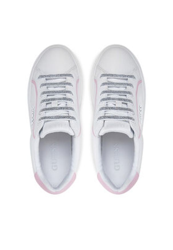 Guess Sneakersy FLJMRI ELE12 Biały. Kolor: biały. Materiał: skóra