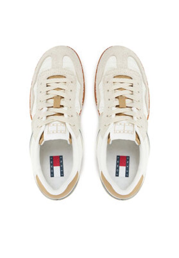 Tommy Jeans Sneakersy The Greenwich Mix Media EN0EN02730 Beżowy. Kolor: beżowy. Materiał: zamsz, skóra