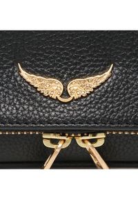 Zadig&Voltaire Torebka Rock Nano Grained Leather LWBA00005 Czarny. Kolor: czarny. Materiał: skórzane. Styl: rockowy #4