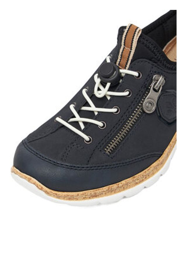 Rieker Sneakersy N4263-14 Czarny. Kolor: czarny. Materiał: materiał