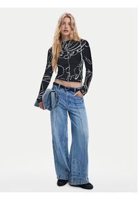 Desigual Bluzka Londres 25WWTK49 Czarny Regular Fit. Kolor: czarny. Materiał: wiskoza #3