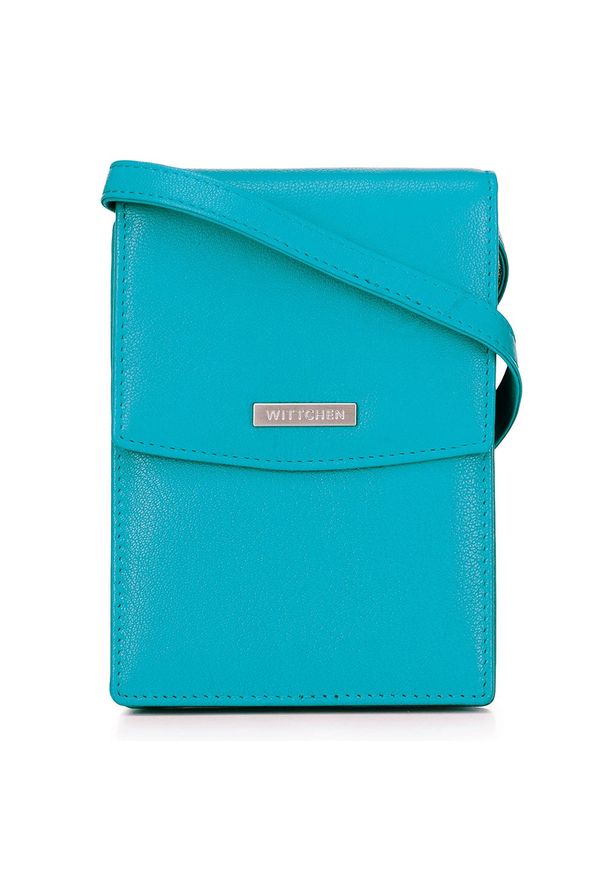 Wittchen - Minitorebka crossbody skórzana 2 w 1 turkusowa. Kolor: turkusowy. Materiał: skórzane. Styl: street