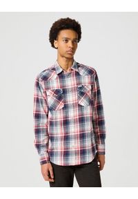 Wrangler - WRANGLER MĘSKA KOSZULA WESTERN SHIRT RED BLUE 112357243