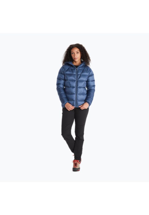 Kurtka puchowa damska Marmot Hype Down Hoody. Kolor: niebieski. Materiał: puch
