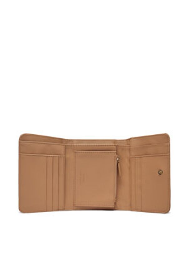VALENTINO - Valentino Duży Portfel Damski Brixton VPS7LX43 Beżowy. Kolor: beżowy. Materiał: skóra