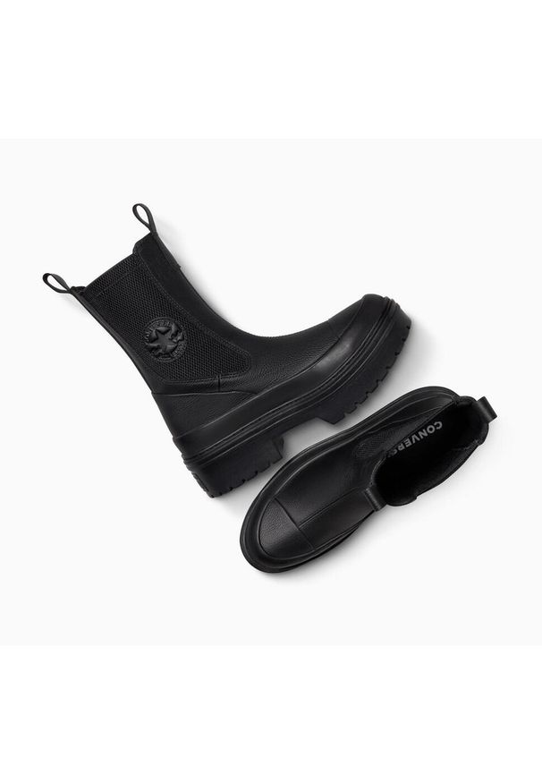 Buty Converse Chuck Taylor As Lugged Heel. Kolor: czarny. Materiał: skóra, materiał. Sport: fitness