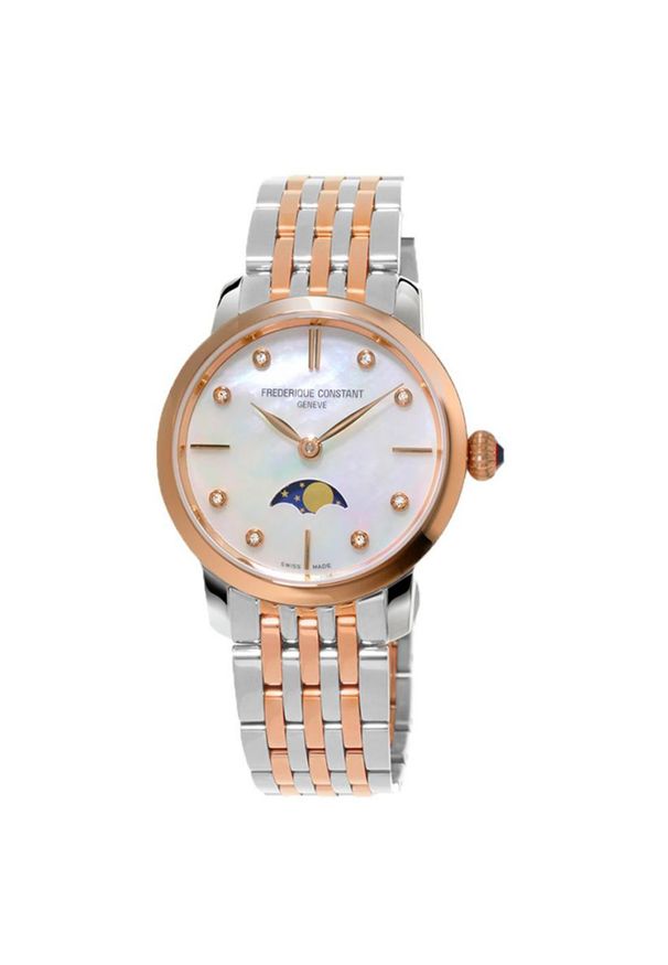 Zegarek Męski FREDERIQUE CONSTANT Moonphase Slimline FC-206MPWD1S2B. Rodzaj zegarka: smartwatch. Styl: klasyczny, elegancki