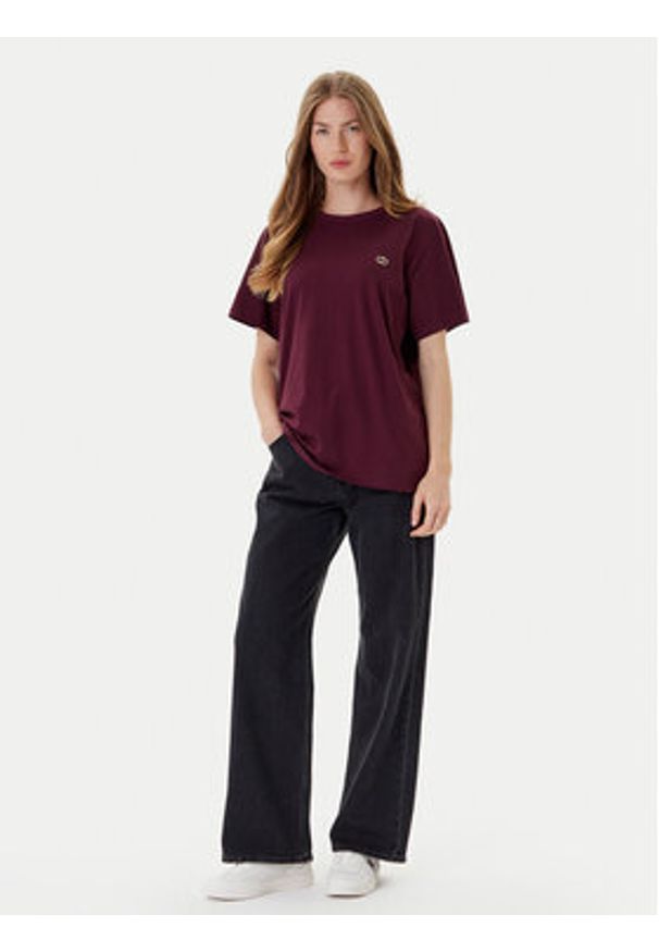TwinSet - TWINSET T-Shirt 252TP2057 Bordowy Loose Fit. Kolor: czerwony. Materiał: bawełna