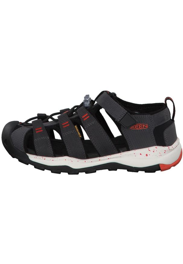 keen - Buty do chodzenia dla dzieci Keen Newport H2 Y. Zapięcie: rzepy. Kolor: czarny, pomarańczowy, wielokolorowy. Materiał: syntetyk, tkanina, materiał. Sezon: lato
