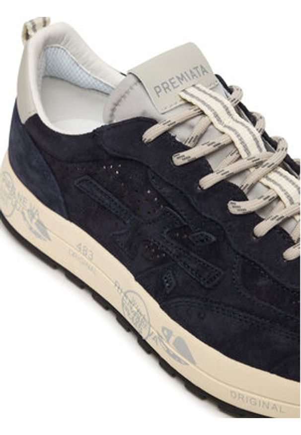 Premiata Sneakersy Nous Var 8289 Granatowy. Kolor: niebieski. Materiał: zamsz, skóra