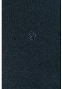 Cross Jeans Bluza męska kolor granatowy gładka. Okazja: na co dzień. Kolor: niebieski. Materiał: materiał, dzianina. Wzór: gładki. Styl: casual #3