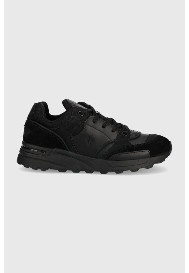 Polo Ralph Lauren sneakersy TRACKSTER 200 809846186002.001 kolor czarny. Nosek buta: okrągły. Zapięcie: sznurówki. Kolor: czarny. Materiał: guma